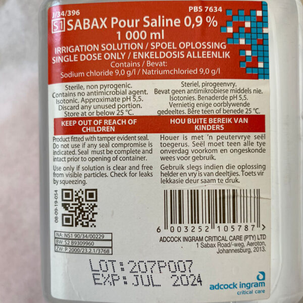 Sterile Saline Solution - Image 2