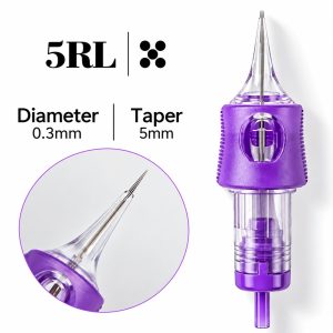 YD Violet Precision PMU Cartridge Needles – 1RL, 3RL & 5RL - Singles - Image 4