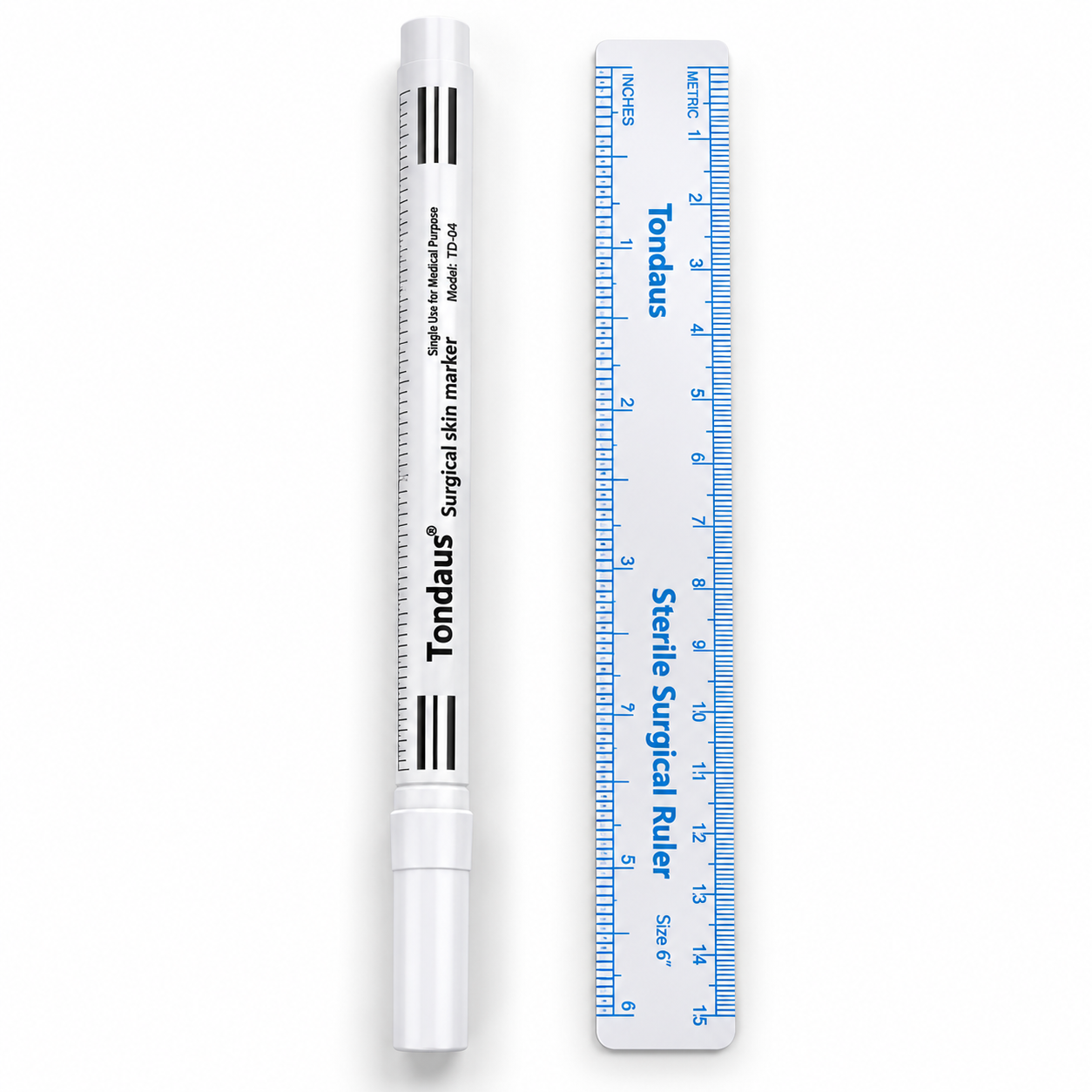 Surgical Skin Marker Pen with Ruler – PMU & Tattoo Mapping
